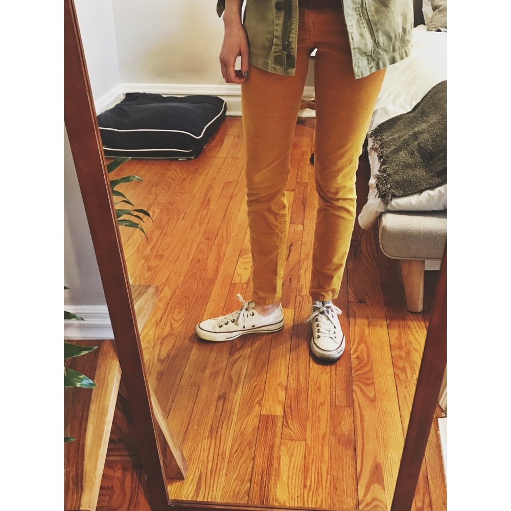 Banana Republic Corduroy Pants Mustard Yellow